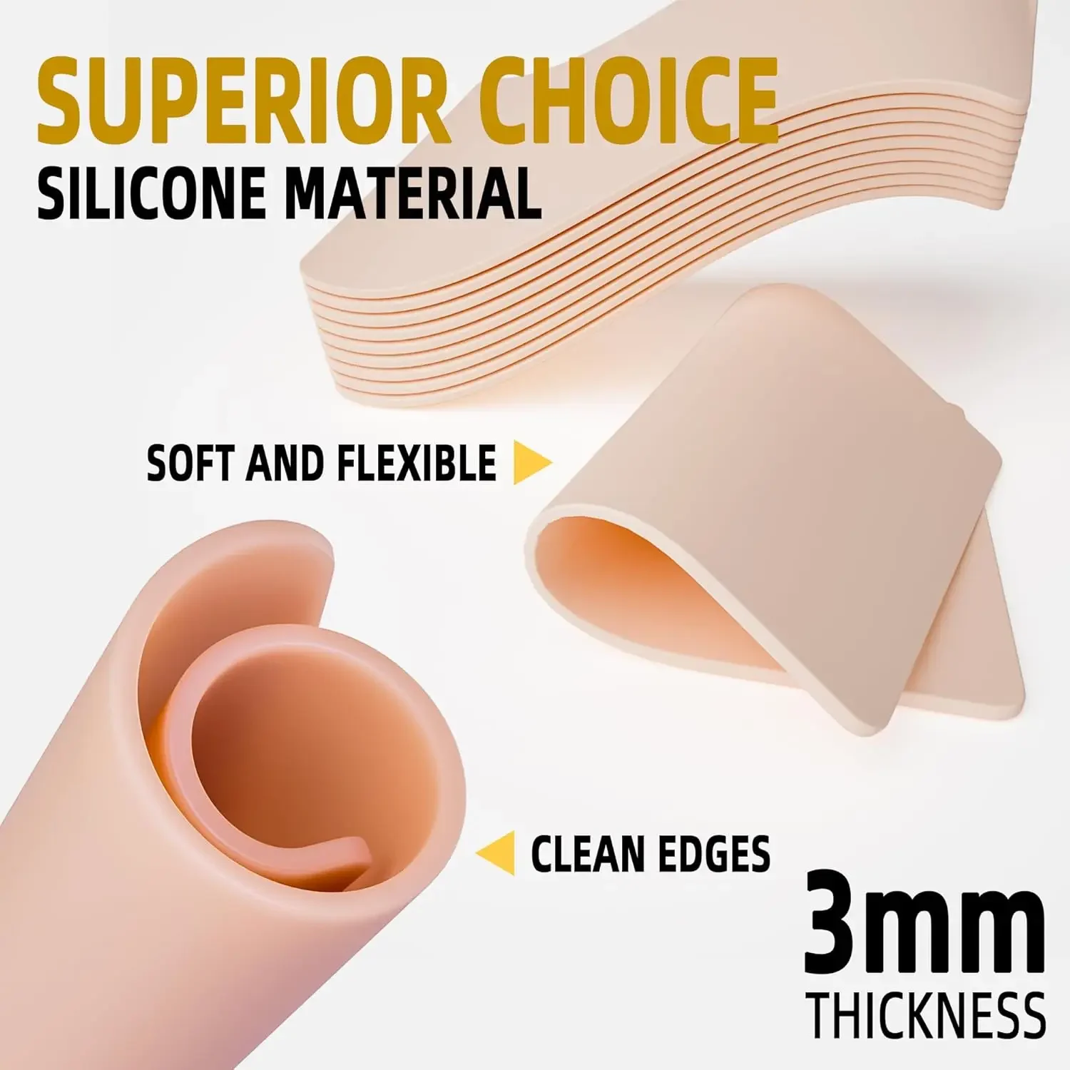1/3/5/8/10/15pcs Tattoo Practice Skin 3MM Silicone Fake Skin Double-Sided for Permanent Makeup Training Supply Tattoo Accessory