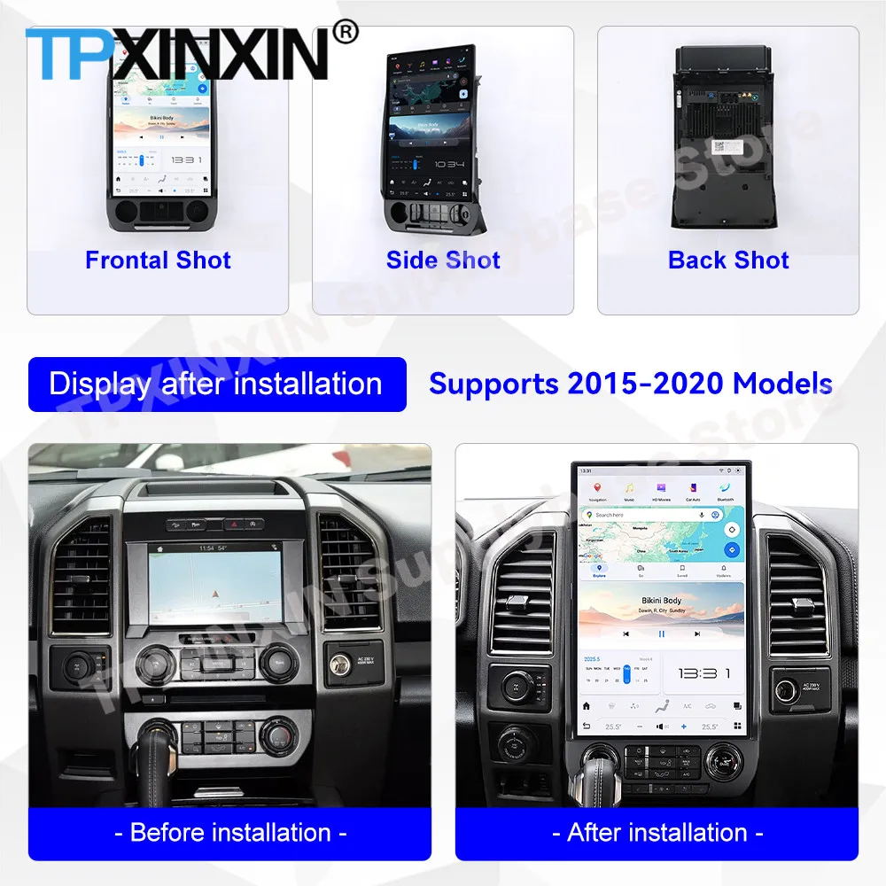 17.2 Inch Car Radio For Ford F150 S3 2015~2020 Android Auto GPS Navigation Automotive Multimedia Video Stereo Receiver Head Unit