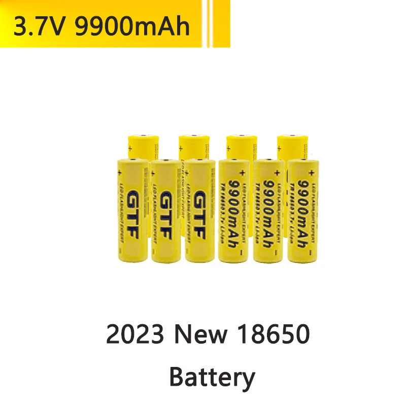 

2023 New 18650 3.7V 9900mAh Rechargeable Battery for Led Flash Light So On