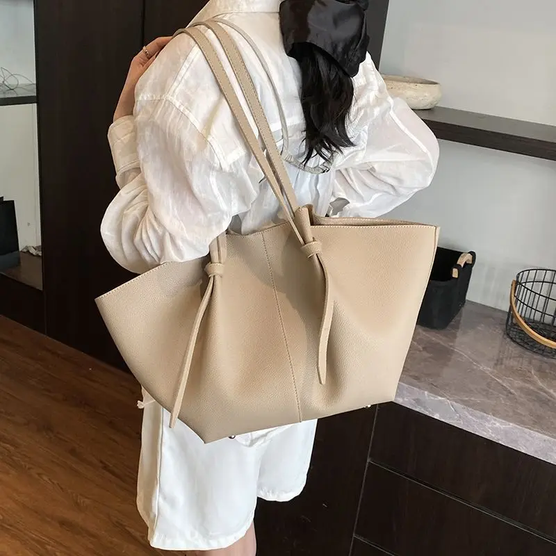 

JIAERDI минималистичный дизайн сумка-тоут подмышками женская кожаная плиссированная сумка большой вместимости женские модные пригородные сумки на плечо