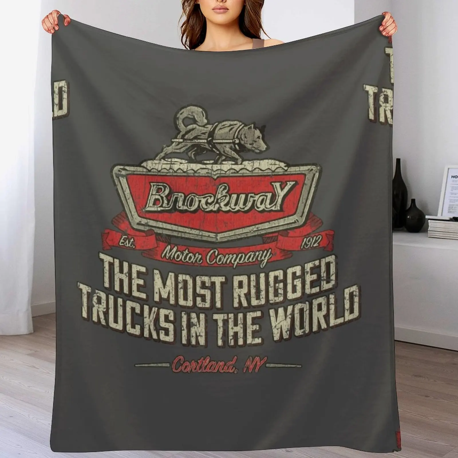 

Brockway Motor Company 1912 Throw Blanket Thin Blankets For Bed Soft Plush Plaid Fashion Sofas Blankets