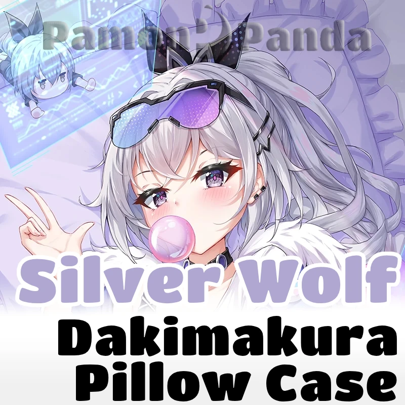 Silver Wolf Dakimakura Honkai Star Rail Hugging Pillow Case Full Body Cushion Cover Pillowcase Home Bedding Decor Otaku SFYX