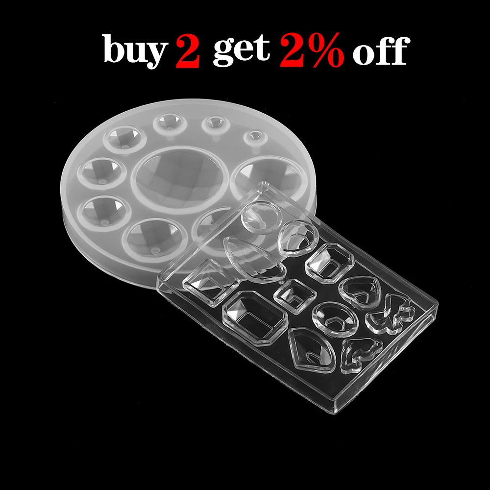 1 Piece Silicone Casting Resin Mold Round Square Pendant Earrings Epoxy Resin DIY Jewelry Making Finding Accessories Supplie