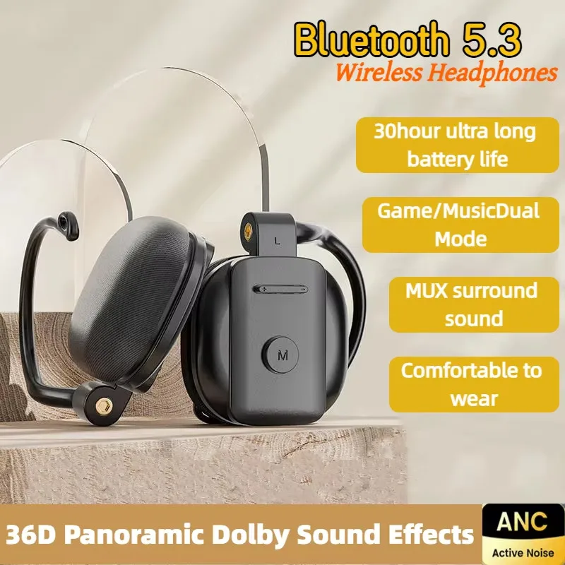 

Open-style Wireless BT 5.3 Bluetooth Earphones Long Battery Life 360-degree HiFi Sound Effect Headphones For Music Gamming Sport
