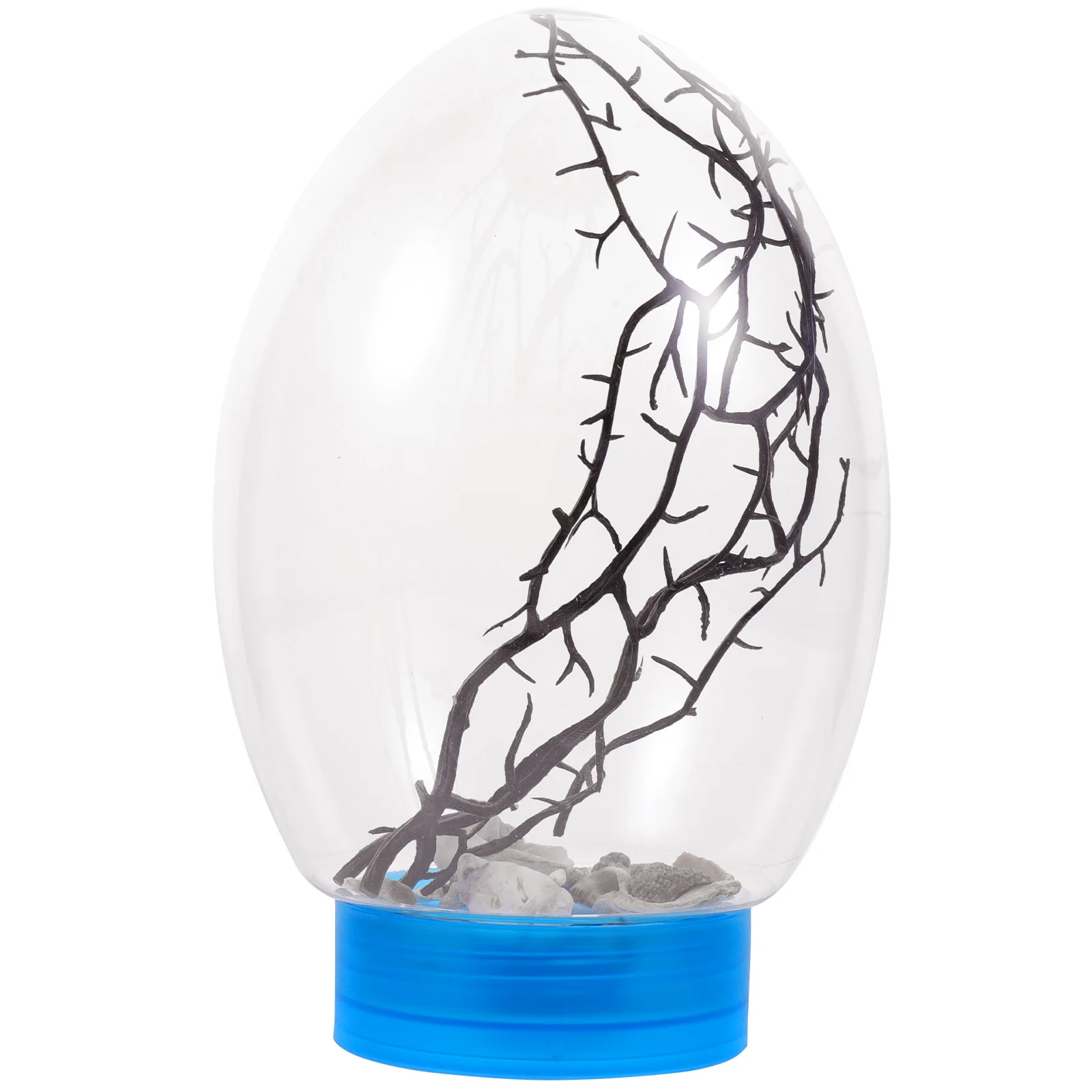 

Fish Tank Mini Ecosystem Small Ecosphere Closed Aquatic Aquarium Desktop Plastic LED Base Ornamental Shrimp Waterless Chic
