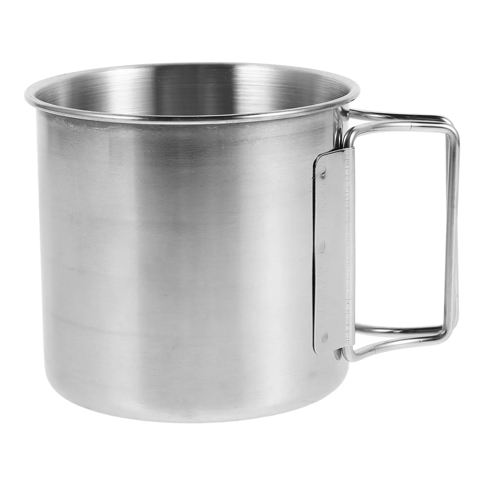 

Stainless Steel Portable Cup Large Capacity Foldable Handle Camping Travel Outdoor Water Glasses Double Walled Mugs Coffee Pot