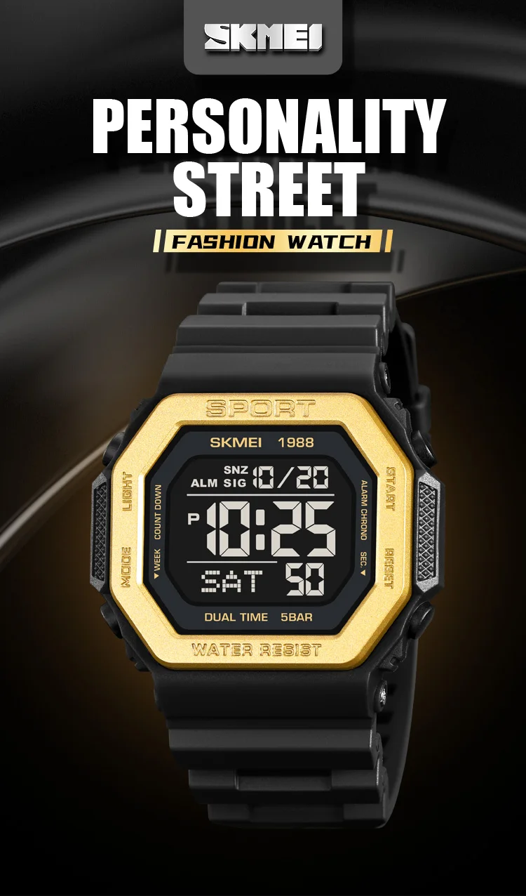 SKMEI Orologio sportivo digitale da uomo, ultra sottile,...SKMEI Orologio sportivo digitale da uomo, ultra sottile,...: SKMEI