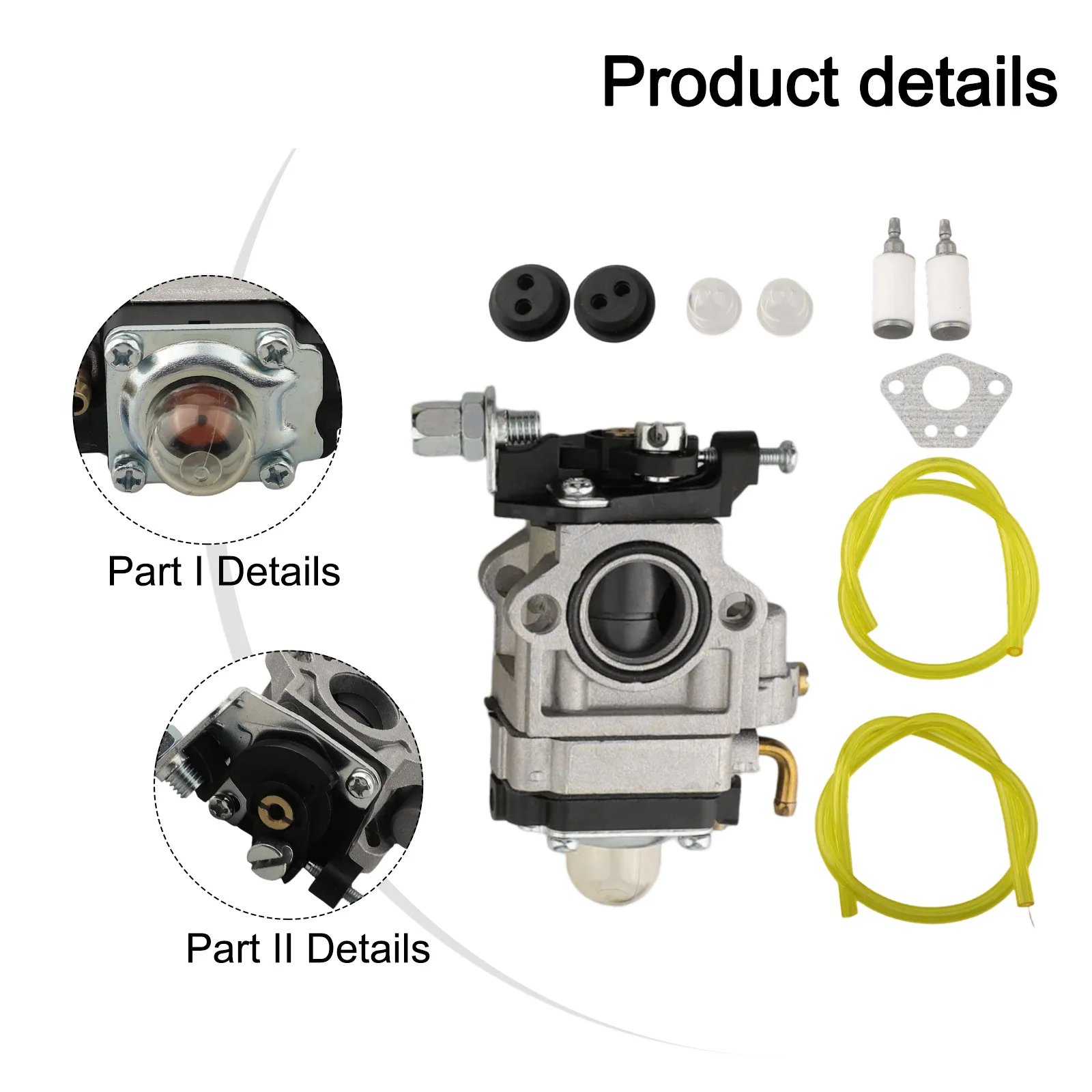 For PR2322 Carburetor Kit For PR48BT PR46BT BP400 Engine Gardening Tools Replacement Garden Tool Parts Grass Trimmer Accessories