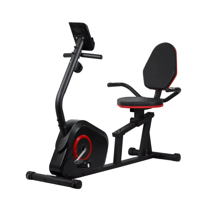 YTYINMagnetic-resistance Eight-speed Recumbent Exercise Bike 120kg Capacity Home Use Exercise Programs For Aerobic Fitness