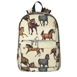 Sunset Horse Pattern Backpacks Student Book bag Shoulder Bag Laptop Rucksack Waterproof Travel Rucksack Children School Bag