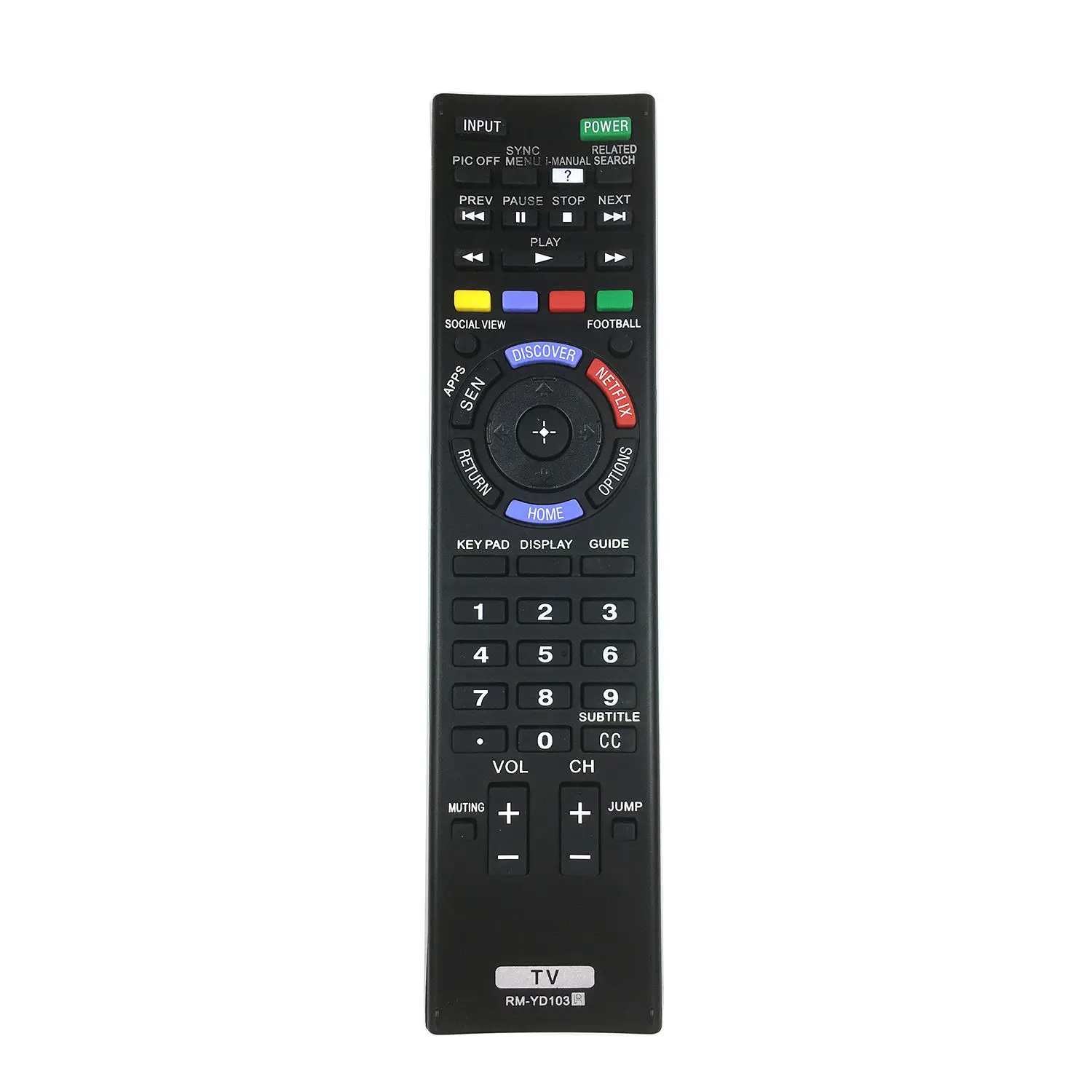 

New RM-YD103 Remote Control for Sony RM-YD102 RM-YD035 RM-YD075 KDL-32W700B KDL-42W700B KDL-60W630B KDL-40W590B