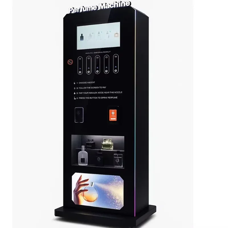 Automatic Cologne Vending Machine Touchscreen Perfume Dispenser Machine WiFi Credit Card Payment 100ml for Malls Customized