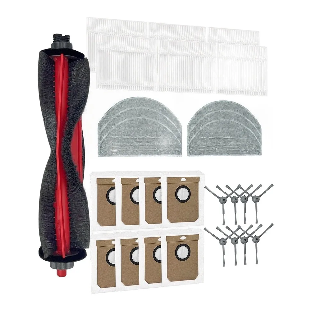 Main Brush Side Brushes Filter Mop Cloth and Dust Bags Accessory Set for Deerma for s30 For DEM- for s30 Vacuum Cleaner Models