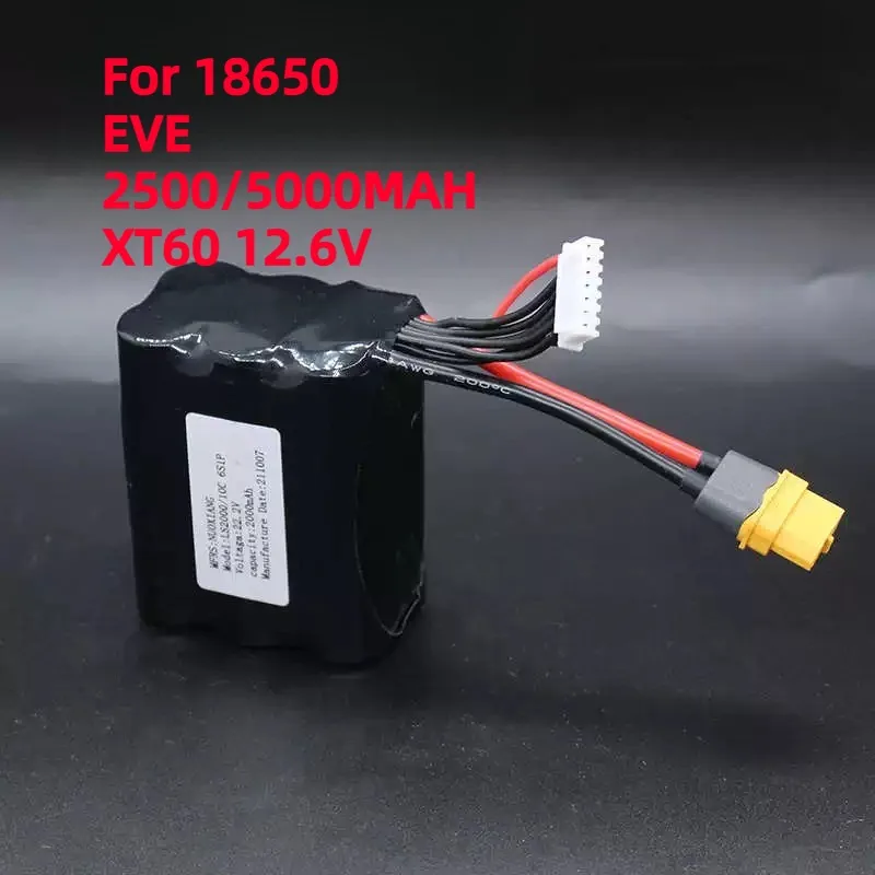 for 18650 EVE 2500MAH XT60 12.6V UAV Battery Pack Model Aircraft Plant Protection Machine Lithium Battery High Power Fixed