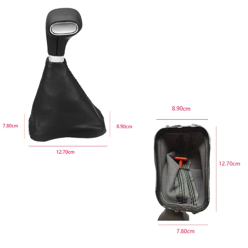 Automatische AT Auto Shift Schaltknauf Gaitor Leder Abdeckung Shifter Hebel Stick Für Skoda VW Tiguan Touran Bora Passat – Detail 6