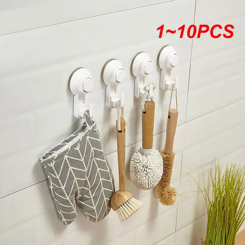 

1~10PCS Strong Vacuum Hook Holder Wall Heavy Load Waterproof Reusable Towel Kitchen Powerful Suction Cup Hook Bathroom