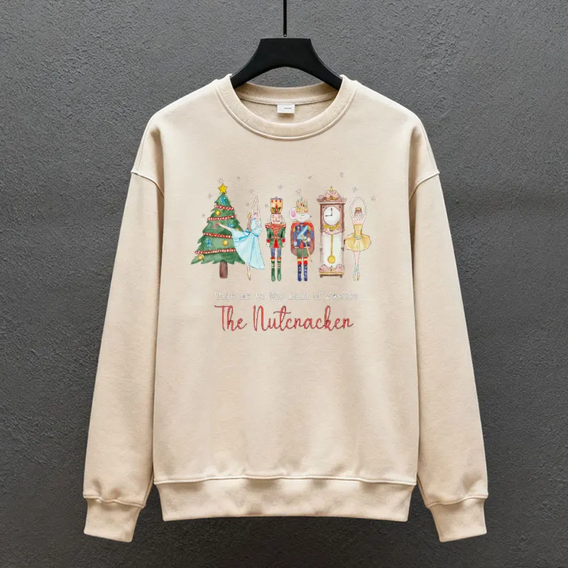 Sweat-shirt de noël femme maman et Mini assorti Kawaii casse-noisette sweat-shirt de noël automne et hiver pull à manches longues