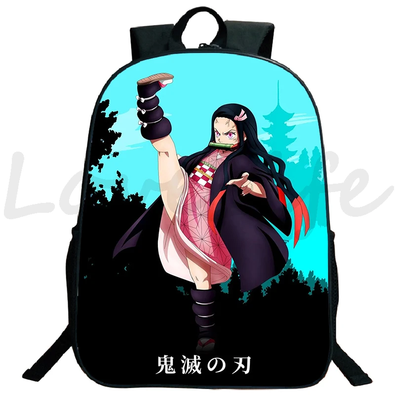 Demônio Slayer Anime Mochila para Adolescente, Canvas Travel Bag, Mochila Laptop Student, Kimetsu No Yaiba, Mochila para Meninos e Meninas, Bookbag