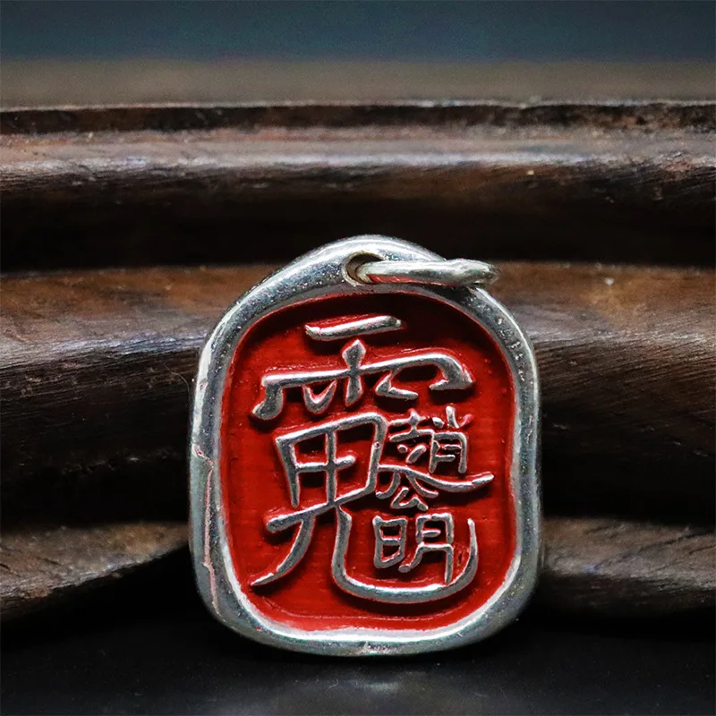 DIY Small Enamel Drop Glue Purple Micro Public Taboo Golden Light Seal Tai Chi Bagua Double-Sided Pendant Accessories Necklace