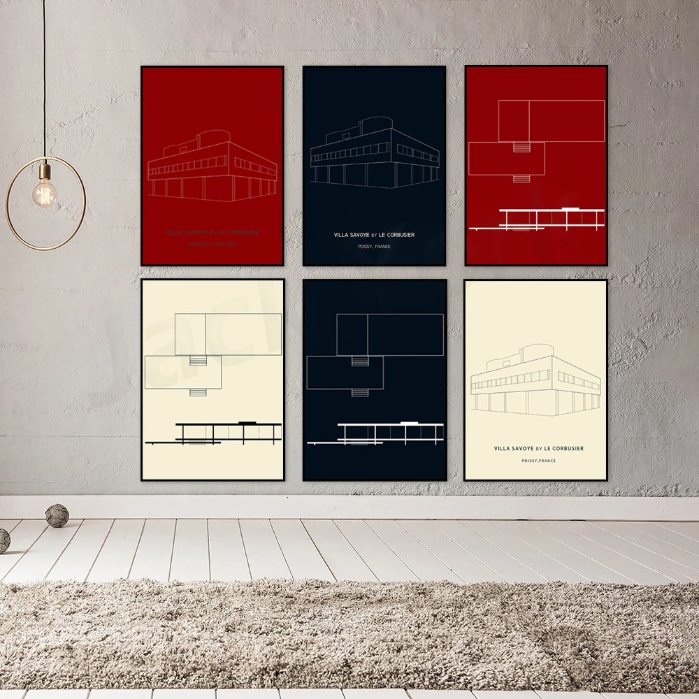 

Architecture Poster I Farnsworth House IVILLA SAVOYE BY LE CORBUSIER| Minimalist Print I Poster Design I Wall Decor