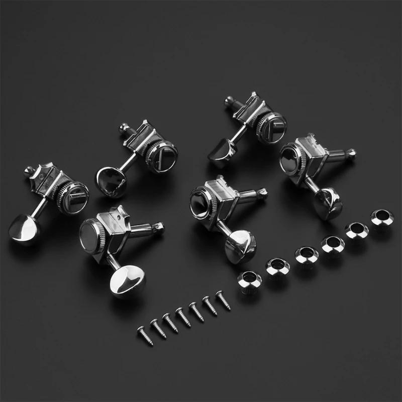 6L String Left Hand Guitar Tunings Pegs Locking Tuners Key Machine Head for Acoustics Guitar Part & Accessory Durable