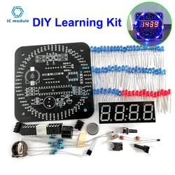 DIY Rotating Digital LED Display Module Alarm Electronic Digital Clock Kit 51 SCM Learning Board 5V DS1302