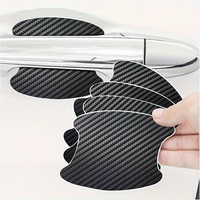 4Pcs/Set Car Styling Mouldings Sticker Car Door Sticker Carbon Fiber Scratches Resistant Cover Auto Handle Protection Film Parts