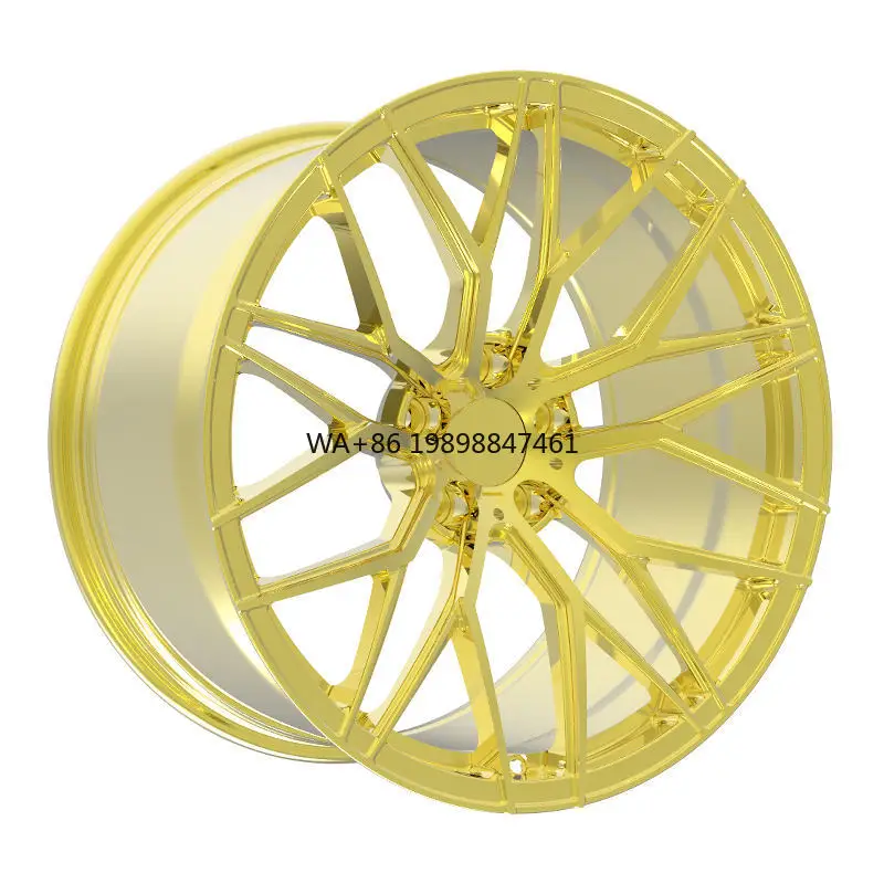 Rines Forjados con Acabado Pulido, Borde Profundo, Color Cromo Dorado Personalizado, Rines de Aluminio Forjado 5x1143
