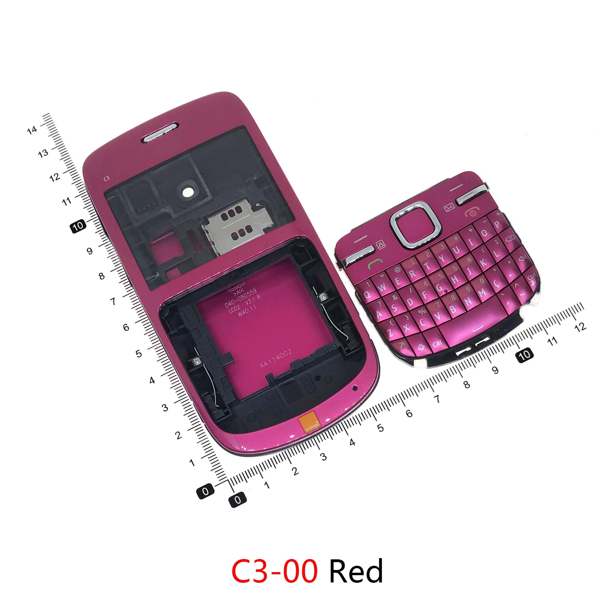 Phone Housing Cover For Nokia 205 Mobile Phone Case C3-00 C3 case Keypad battery Back Front Faceplate Frame cover