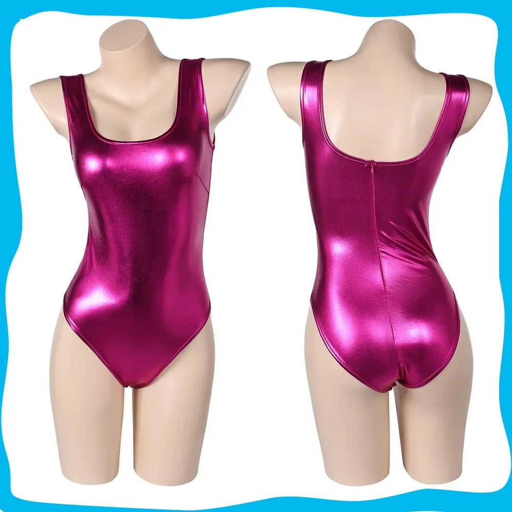 

Sue Cosplay Women Fantasy Pink Rose Tight Gym Bodysuit The Substance Costume Outfits for Female Jumpsuit Halloween Carnival Suit