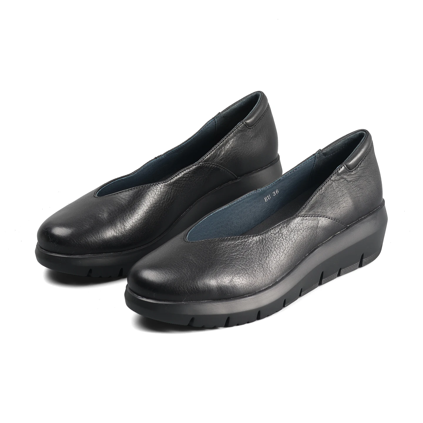 Keerygo Women Solid Color Grandma Shoes, 4.5cm Ultra Light Thick Platform Sole, Full Genuine Leather Upper & Lining