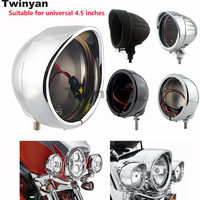 Universal 4.5 inch Bottom Mount Headlight LED Headlamp Light Cover Bucket Housing Lighthouse Shell Fog Passing Auxiliary Light