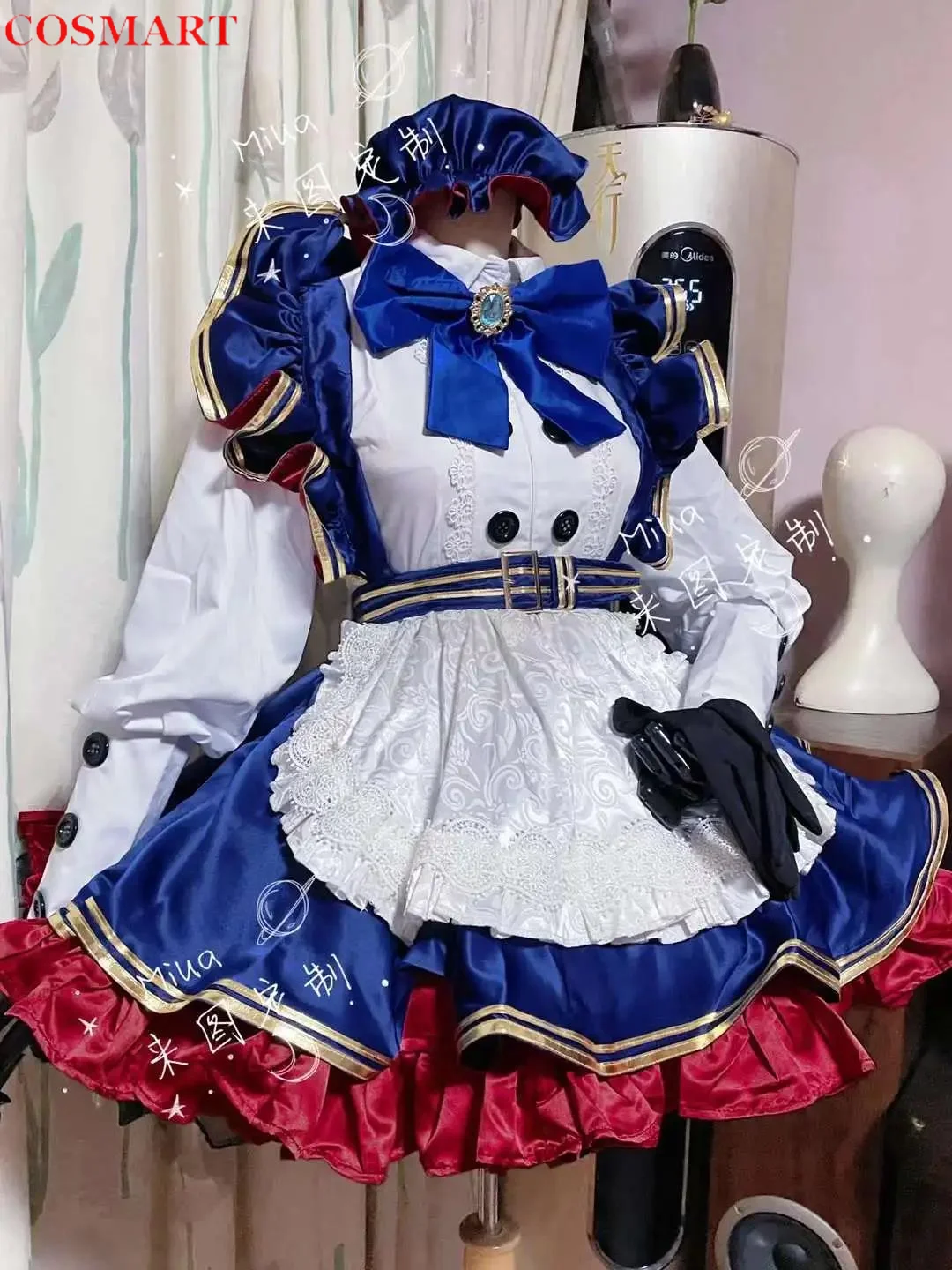 COSMART Anime Fate/Grand Order FGO Artoria Pendragon Caster YD Maid Dress Lovely Uniform Cosplay Costume Halloween Party Outfit