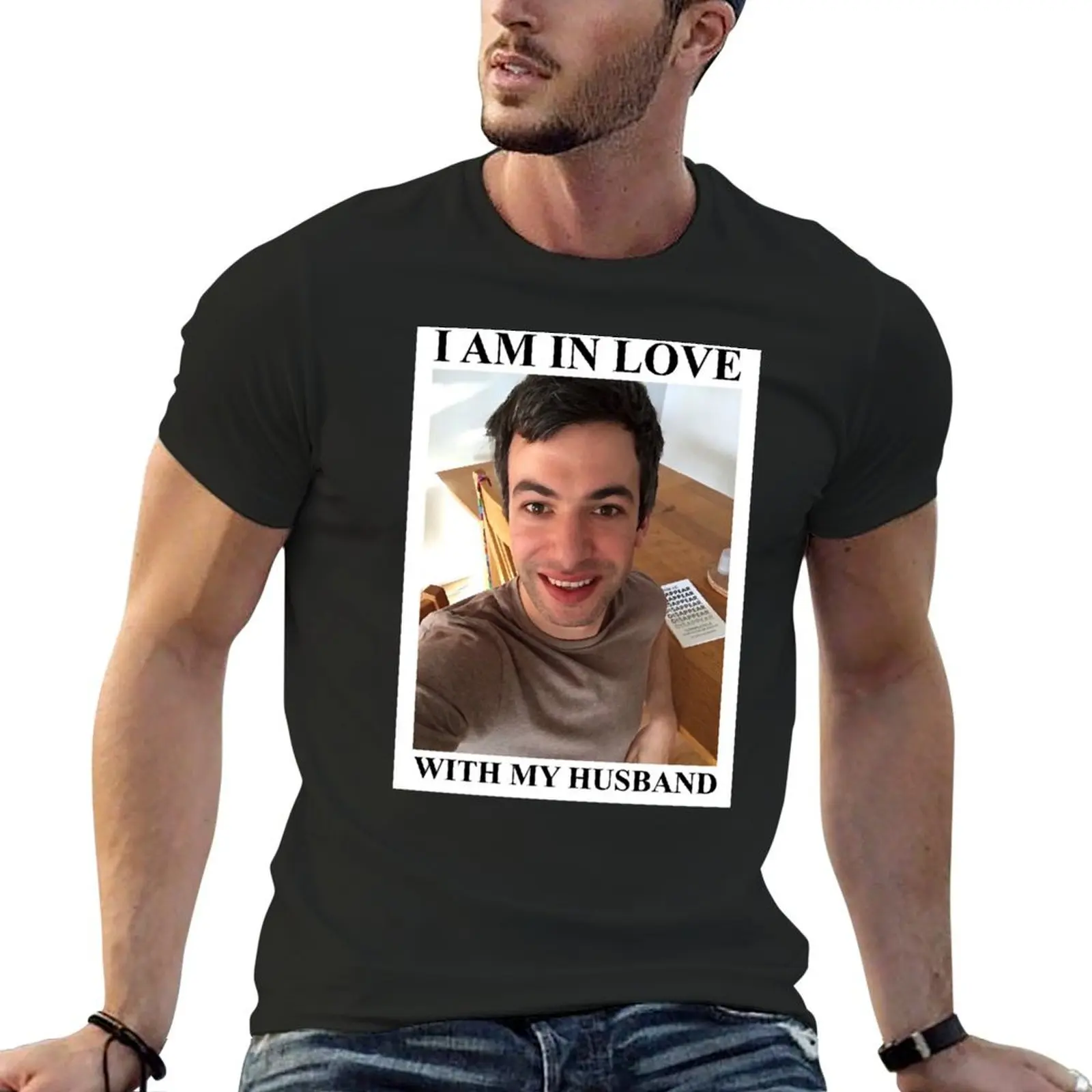 Nathan Fielder Is My Husband T-Shirt summer tops blue archive funnys customs design your own shirts men