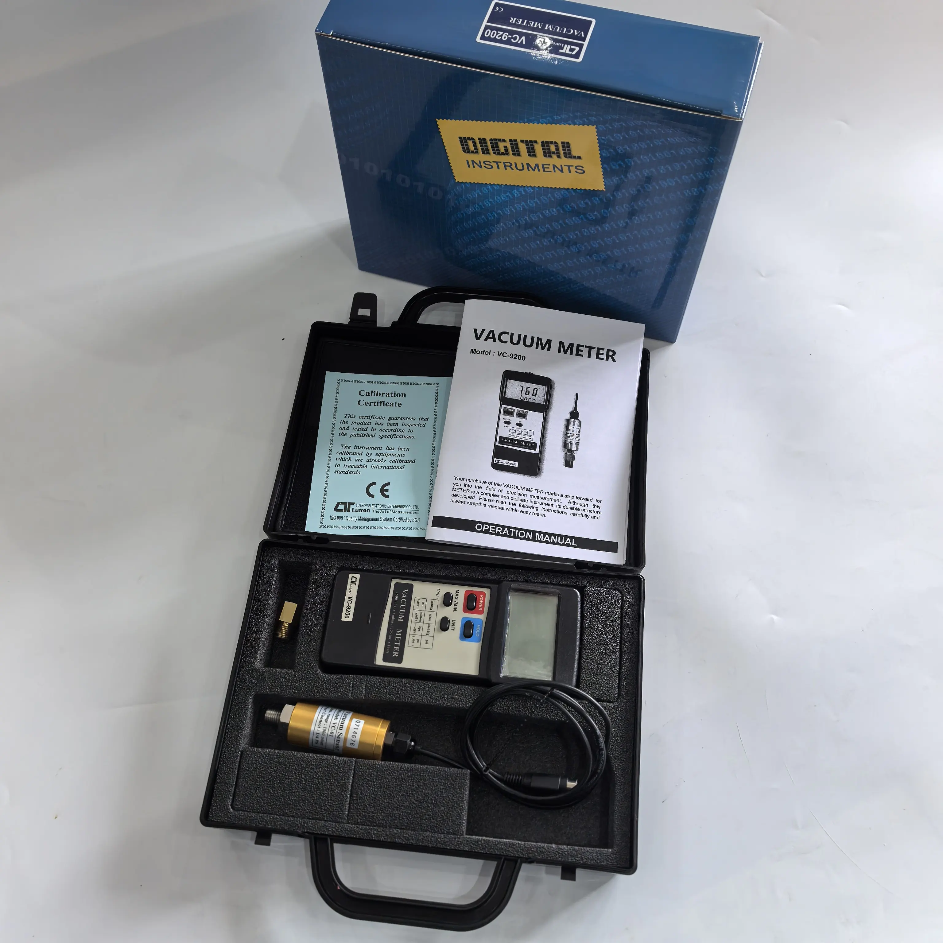 VC-9200 Absolute Vacuum Meter Digital Vacuum Pressure Gauge 1–1500 mbar High Precision Vacuum Tester