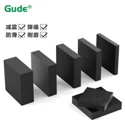 Black Industry Rubber Block Elastic Anti Slip Damping Gasket Shockproof Pad Insulation Wear-Resistant PlateThickness 10mm-100mm