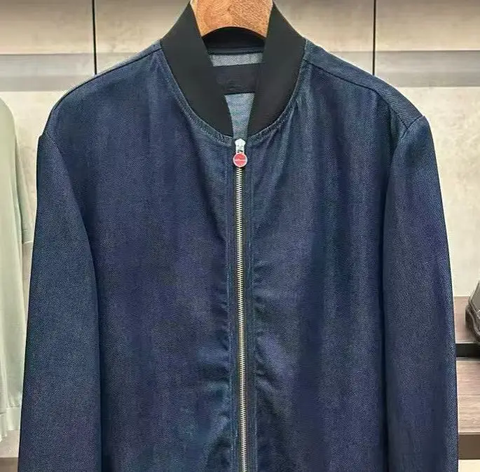 

Kiton Italian Men's Early Autumn New Fashion Casual Denim Jacket Men's Simple Versatile Baseball Jacket