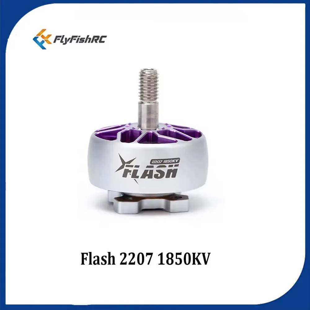 

FlyFishRC Flash 2207 1850KV HighPerformance Motor Ideal for 5inch 6S RC FPV Freestyle Racing Drone