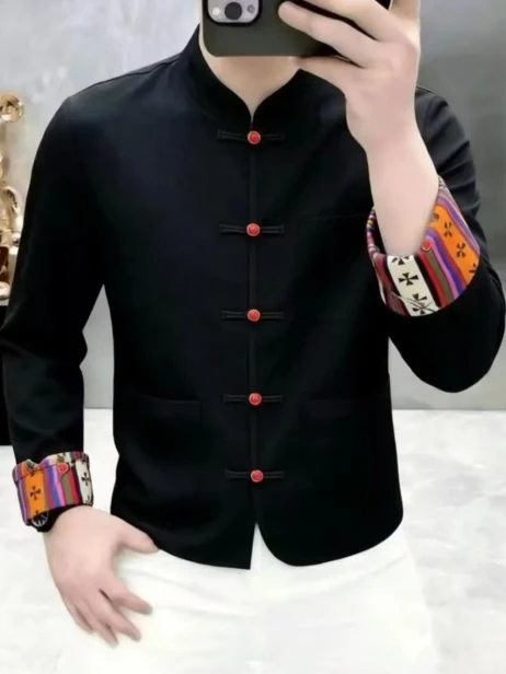 

Men's Fashionable Casual Style Sun Protection Coat Spring Summer New Arrival Versatile Tang Costume Outerwear Trendy And Elegant