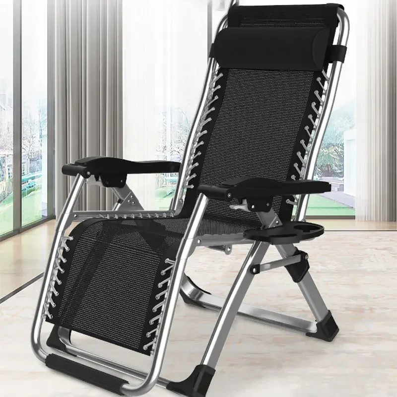 ZNapping Lounger Folding Bed Portable Chair Nap Bed Office Outdoor Camping Beach Chair Leisure Household Chairs Outdoor Furnitur