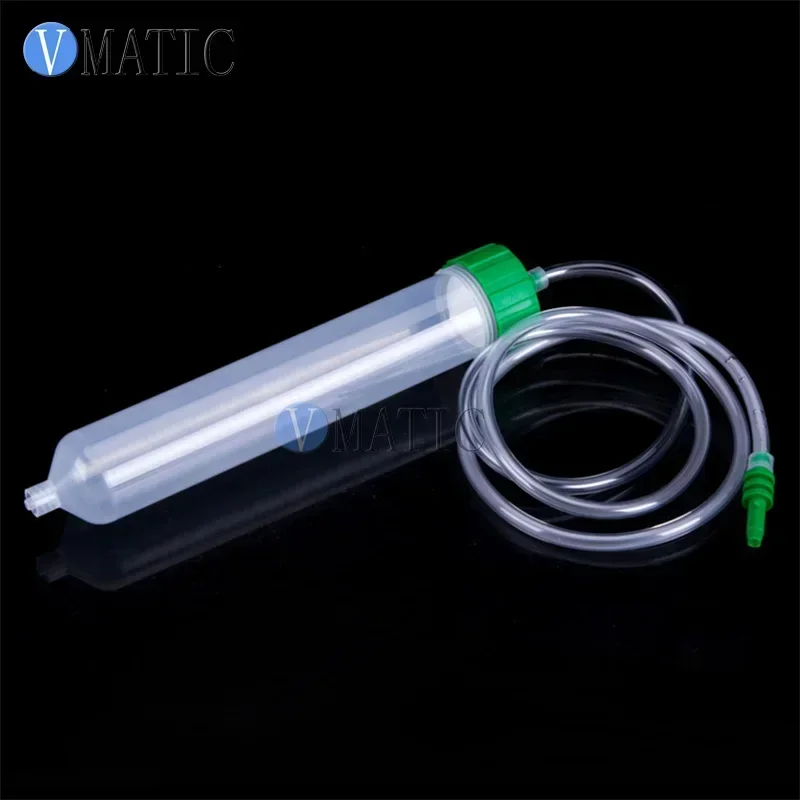 

‌100cc Pneumatic Syringe Barrel | Helix Luer Lock Dispenser with Piston & Adapter for Industrial/3D Print/Electronics +FS‌
