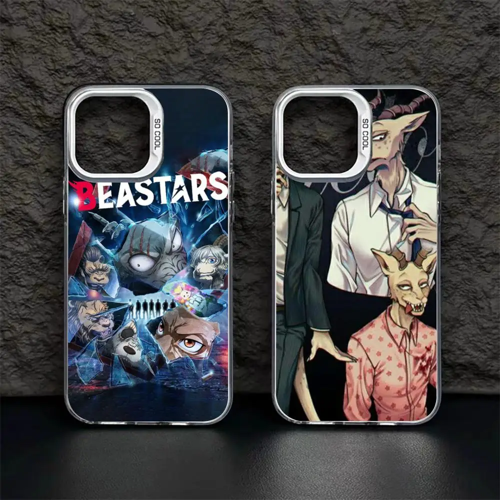 cartoon Beastars-Aesthetic Phone Case White IMD Colorful Silver Suitable soft case for iPhone 16 15 14 13 12 11 XS Pro Max