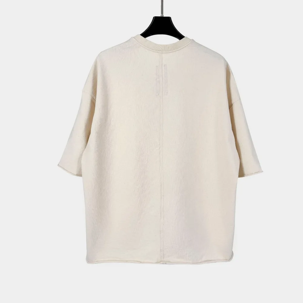 High Street RO Tees Tshirts  Men's Classic Basic Style Minimalist Men's Three-dimensional Cutting High Luxury V-neck T-shirt