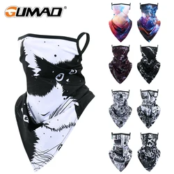 Hiking Scarf Print Half Face Mask Cycling Neck Gaiter Cover Shield Masks Mesh Tube Ski Sport Running Bandana Headband Men Women