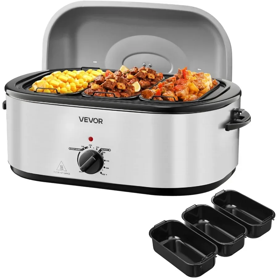 Electric Turkey Roaster With Buffet Server 1