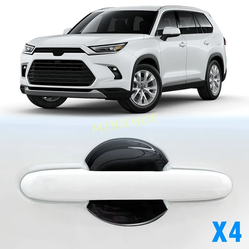 For Toyota Grand Highlander TX350 TX500h Glossy Black Door Handle Bowl Cup Cover