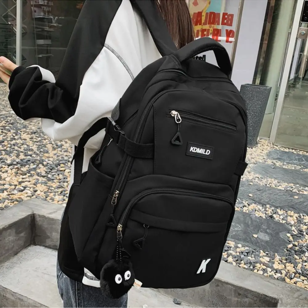 Canvas Backpack Student Schoolbag Large Capacity Outdoor Backpacks Children\'s Bags Thin Light Fashion Shoulder Bag