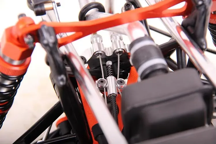 Sistema frenante di controllo cablato a 4 ruote con lavorazione di precisione CNC per ROVAN ROFUN KM HPI BAJA 5B 5T 5SC