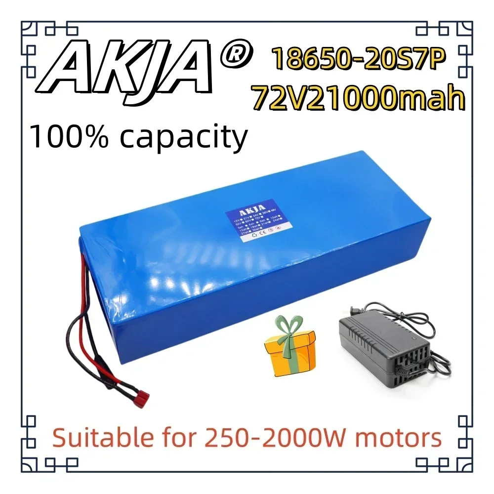 Air fast transportation New Full Capacity Power 18650 Lithium Battery 72V21AH Lithium Battery Pack 20S7P Suitable for 250-2000W