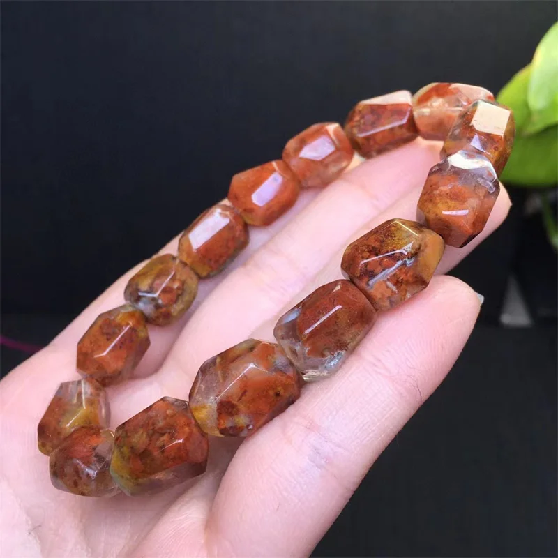 Natural Freeform Rabbit Hair Quartz Bracelet String Charms Strand Exquisite Jewelry Gift Healing Crystal Energy Gift 1pcs